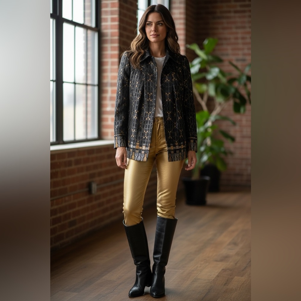 Excellent metallic weave jacket